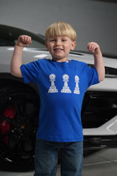 Children’s Tri Pawn Blue White Pawn Tee